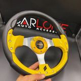 Carlone Momo Spor Direksiyon 32CM Sarı Göbek Detaylı- Yarış Spor Direksiyonu - Sarı - Siyah