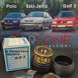 Carlone Polo 98 Öncesi-Eski Jetta-Golf3 Ile Uyumlu Sabit Spor Direksiyon Göbeği Momo Tip - Siyah