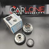 Carlone Renault Clio 1-2 Için Söktak Göbek-Momo Tip Direksiyon Ile Uyumlu - Siyah