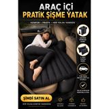 carlone Şişme Araç İçi Seyahat Yatağı Oto Araç İçi Yatak Siyah Renk Pompa+Yastık Dahil