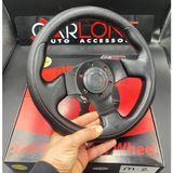 Carlone Spor Direksiyon Deri 28CM Momo Tip - Yarış Spor Direksiyonu - Siyah