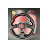 carlone Spor Direksiyon Noktalı Deri 32cm Momo Tip - Yarış Spor Direksiyonu