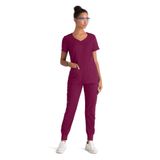 Carly GRST124 – GRSP527 Kadın Cerrahi Takım (Grey’s Anatomy Ürünlerinden Oluşturulmuş Set) (Wine, S)