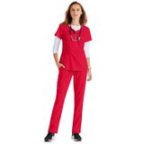 Carly GRST124 – Serena GRSP526 Kadın Cerrahi Takım SCRUBS (Grey’s Anatomy Ürünlerinden Oluşturulmuş Set) (Kırmızı, S)