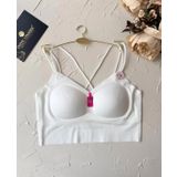 Carma Arkası Çapraz Dekolte İce-Silk Balensiz Dikişsiz Push-up İthal Spandex Sütyen/Büstiyer