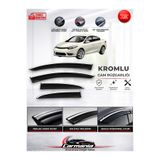 CARMANİA Renault Fluence (2009 - 2016) Araca Özel Kromlu Cam Rüzgarlığı 4’lü Set