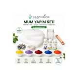 Carmelina Başlangıç Mum Yapim Setleri, Parafin- Mum Boyalari, Mum Esanlari- Ahsap Fitil- Çıt Çıt- Kavonoz