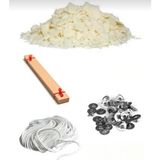 Carmelina Soya Mum Başlangıç Seti 2 (Soya Wax-Ahşap Fitil-Çıt Çıt ) - Krem Rengi - 1 Adet