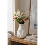 Carmen Soft Dekoratif Mini Modern Iskandinav Vazo - Beyaz