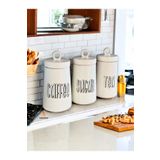 CARMEN SOFT paris 3 Lü Lüks Letter Liza Model 750 ml Kapaklı Kavanoz Seti Çay / Şeker / Kahve Saklama Kabı