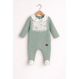 Carmin Baby Bebe Yaka Bebek Tulumu - Yeşil - 9 Ay