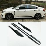 Carmind Honda Civic Piano Black 2016-2021 FC5 FK7 Yan Kapı Çıtası