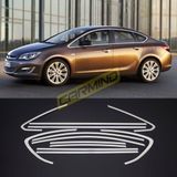 Carmind Opel Astra J Sedan 2012-2020 12 Parça Krom Cam Çerçevesi Set