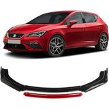 Carmind Seat Leon Ön Tampon Altı Lip 4 Parça 2013-2019 (Kırmızı)