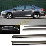 Carmind Toyota Corolla 2013-2018 14 Parça Siyah Krom Cam Çerçevesi