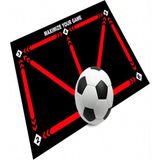 Carmine Carpet Futbol Eğitim Antrenman Kaymaz Taban Çocuk Oyun Halısı - Kırmızı - 60 x 90 cm