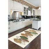 Carmine Carpet(2559) Dijital Baskılı Dekoratif Yıkanabilir Kaymaz Taban Mutfak Halısı kahverengi 180 x 280