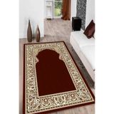 Carmine Carpet(2928) Dijital Baskılı Yıkanabilir Kaymaz Taban Seccade bordo.jpg 80 x 120