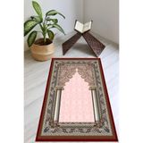 Carmine Carpet(2982) Dijital Baskılı Yıkanabilir Kaymaz Taban Seccade pembe.jpg 65 x 115