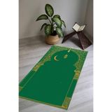 Carmine Carpet(3111) Dijital Baskılı Yıkanabilir Kaymaz Taban Çocuk Seccadesi yeşil 65 x 115