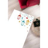 Carmine Carpet(3138) Dijital Baskılı Yıkanabilir Kaymaz Taban Çocuk Seccadesi beyaz 40 x 80