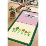 Carmine Carpet(3145) Dijital Baskılı Yıkanabilir Kaymaz Taban Çocuk Seccadesi yeşil 60 x 100