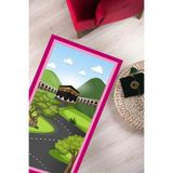 Carmine Carpet(3165) Dijital Baskılı Yıkanabilir Kaymaz Taban Çocuk Seccadesi pembe 40 x 80