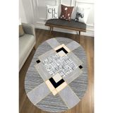 Carmine Carpet(3273) Dijital Baskılı Dekoratif Yıkanabilir Oval Kaymaz Taban Halı gri.jpg 100 x 200