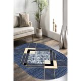 Carmine Carpet(3282) Dijital Baskılı Dekoratif Yıkanabilir Oval Kaymaz Taban Halı mavi.jpg 60 x 100