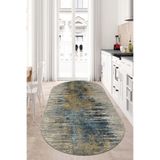 Carmine Carpet(3477) Dijital Baskılı Dekoratif Yıkanabilir Oval Kaymaz Taban Halı renkli.jpg 60 x 100