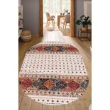 Carmine Carpet(3630) Dijital Baskılı Dekoratif Yıkanabilir Oval Kaymaz Taban Halı renkli.jpg 80 x 200