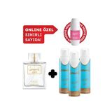 Carminella Kadın Edt Parfüm 100 ml & Deodorant 3*150 ml Avantajlı Set, Roll On Hediyeli