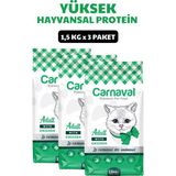 Carnaval 4,5X3X1,5 kg Gourmet Tavuklu ve Sebzeli Renkli Taneli Gurme Yetişkin Kedi Maması