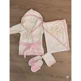 Carnaval Bebek Premium Bornoz Seti - 0 - 1 Yaş - Pembe