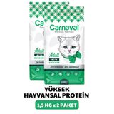 Carnaval Gurme Yetişkin Kedi Maması Tavuklu ve Sebzeli 3Kg (2x1.5Kg)