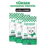 Carnaval Gurme Yetişkin Kedi Maması Tavuklu ve Sebzeli 4.5Kg (3x1.5Kg)