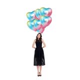 Carnaval Kalp Folyo Balon Unicorn Gökkuşağı 45 Cm