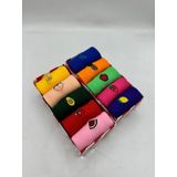 Carnaval Socks 10'lu Nakışlı Meyveler Desenli Renkli Çorap Kutusu Renkli Nakışlı Çok Renkli