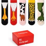 Carnaval Socks 5li Hayvan Ayakları Temalı Eğlenceli Çorap Kutusu - Standart - Çok Renkli