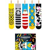 Carnaval Socks 5'li Hayvan Temalı Unisex Çorap Seti ve Hediye Kutusu