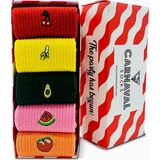 Carnaval Socks 5'lİ Nakışlı Meyveler Renkli Çorap Kutusu - 36 - 44