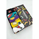Carnaval Socks 5'li Sushi Tasarımlı Desenli Renkli Çorap Kutusu - Standart