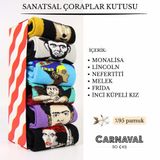 Carnaval Socks 6'LI Sanatsal Portre Çoraplar Kutusu