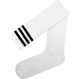 Carnaval Socks Beyaz Çember Desenli Siyah Diz Üstü Çorap - Çok Renkli - 37 - 44