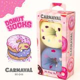 Carnaval Socks Carnaval Unisex Hediye Donut Kutusu Çorap - Renkli Tatlı Desenli Pamuk Çorap - Donut Socks Box - Standart - Çok Renkli