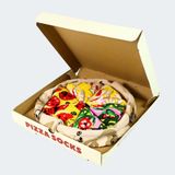Carnaval Socks CARNAVAL Unisex Hediye Pizza Kutusu Çorap - Pizza Desenli Pamuk Çorap - Pizza Socks Box