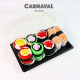Carnaval Socks Carnaval Unisex Hediye Sushi Kutusu Çorap Seti - Sushi Desenli Pamuk Çorap - Sushi Socks Box - Standart - Çok Renkli