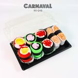 Carnaval Socks CARNAVAL Unisex Hediye Sushi Kutusu Çorap Seti - Sushi Desenli Pamuk Çorap - Sushi Socks Box
