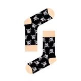 Carnaval Socks Çoklu Eşek desenli siyah unisex soket çorap