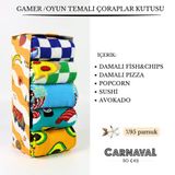 Carnaval Socks Damalı ve Renkli 5'li Fast Food Tasarım Çorap Kutusu